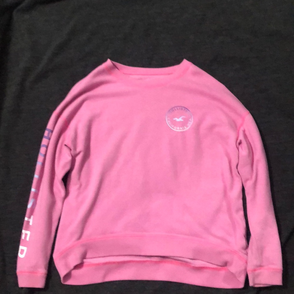 Pink hollister sweatshirt
